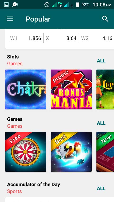 22BET mobile app download