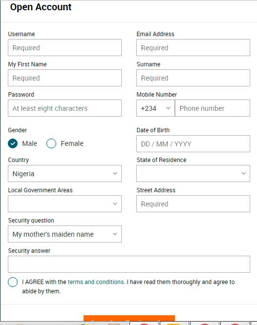 betBonanza Registration page