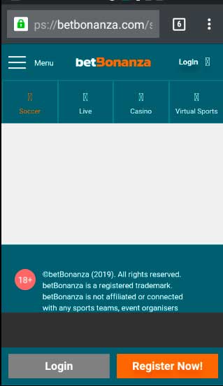 betBonanza mobile website